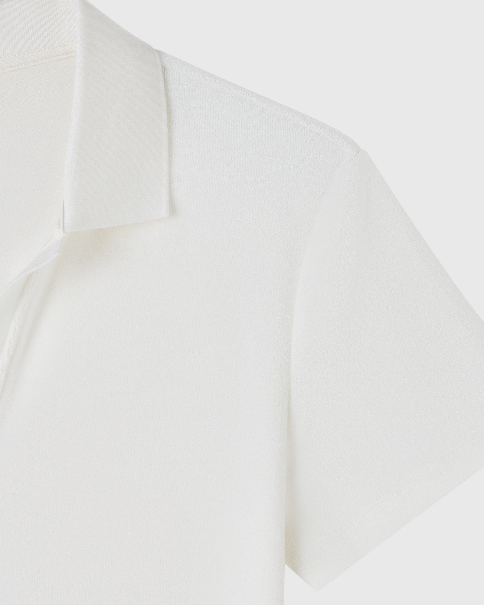 Euro Terry Cloth Polo - White IMAGE #4