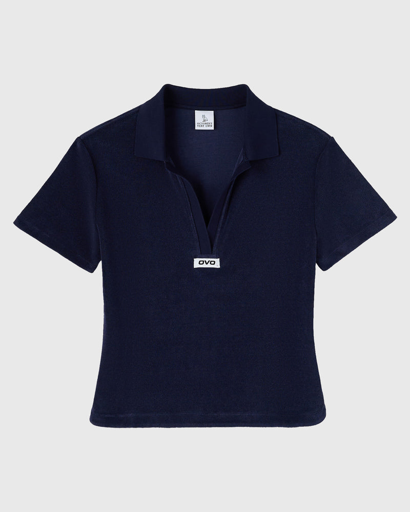 Euro Terry Cloth Polo - Navy
