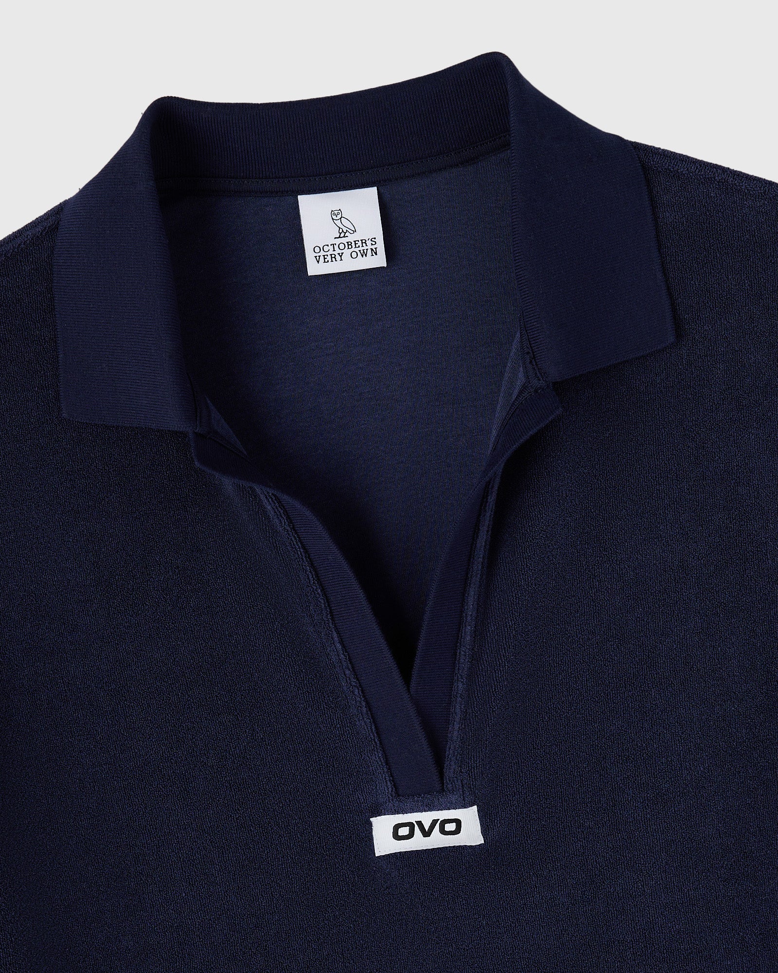 Euro Terry Cloth Polo - Navy IMAGE #4