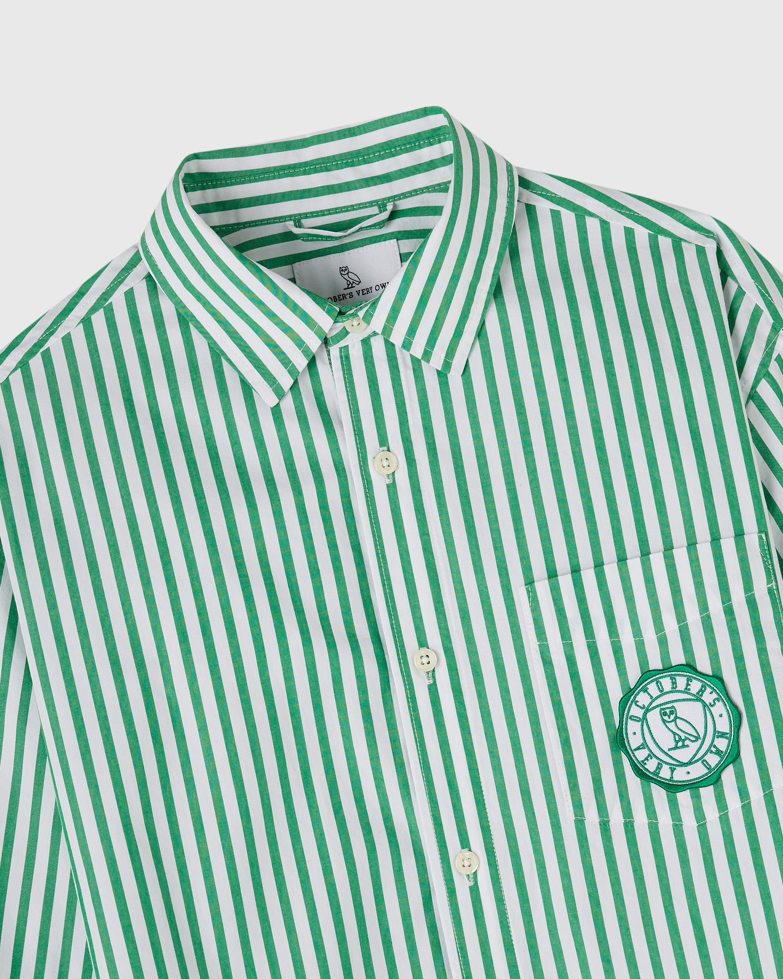 Athletics Club Poplin Striped Shirt - Green IMAGE #5