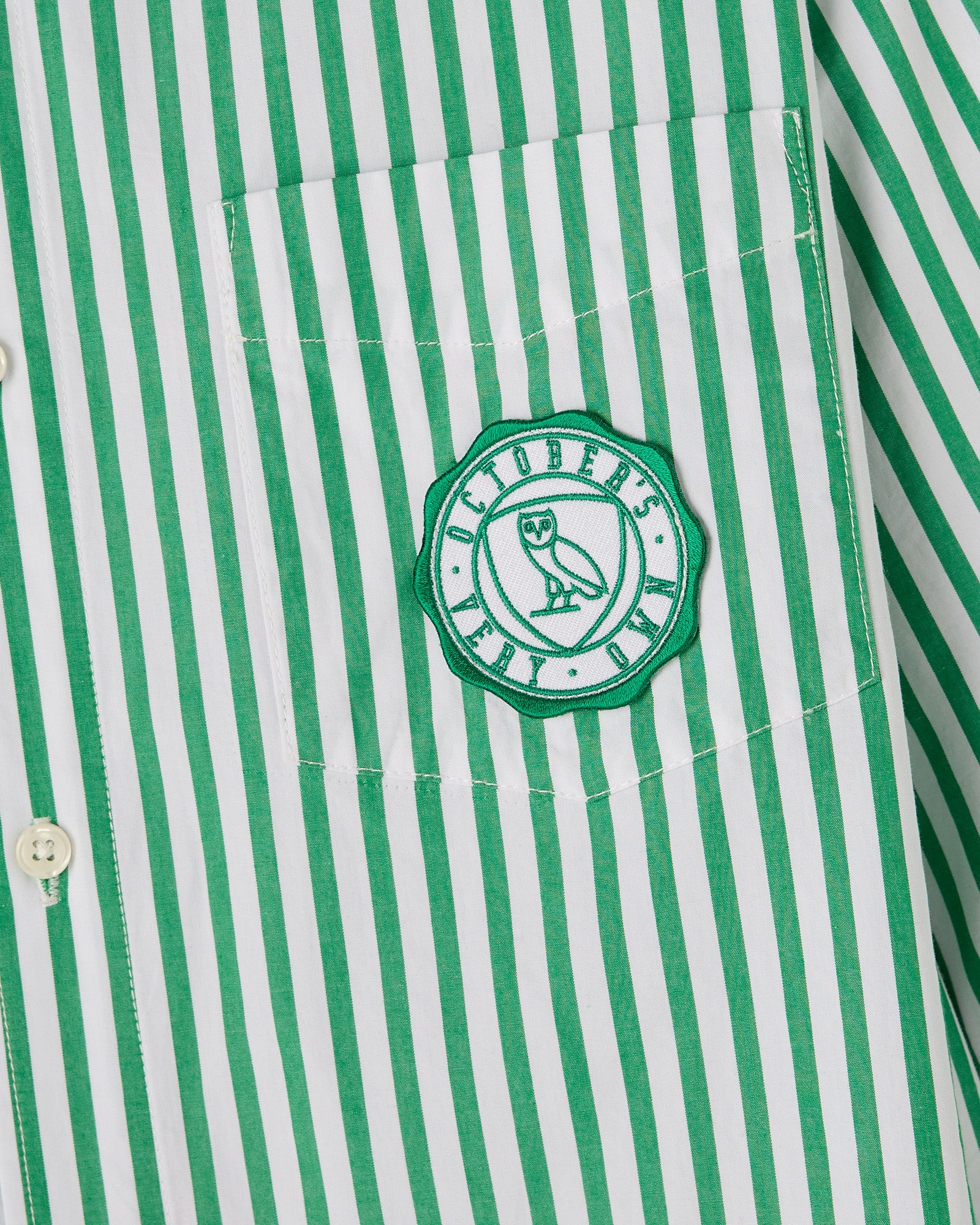 Athletics Club Poplin Striped Shirt - Green IMAGE #6