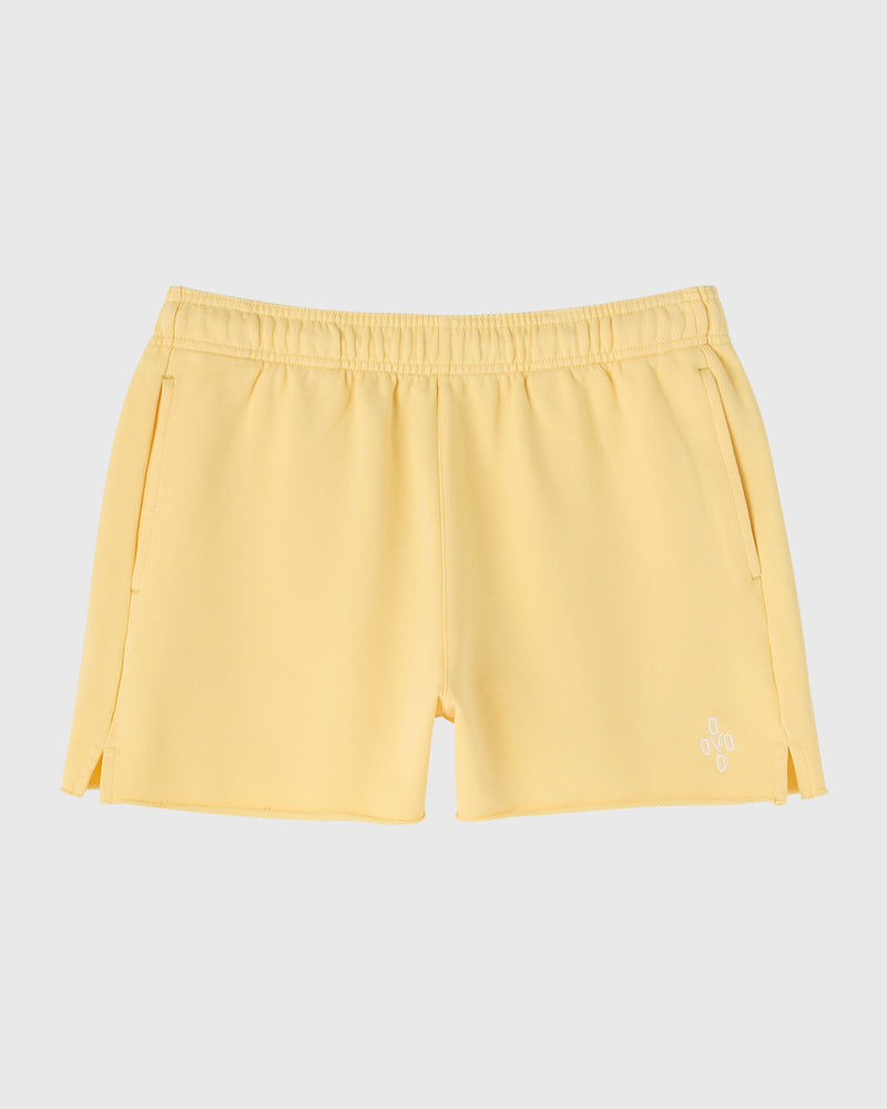 Pom Pom Sweatshort - Yellow