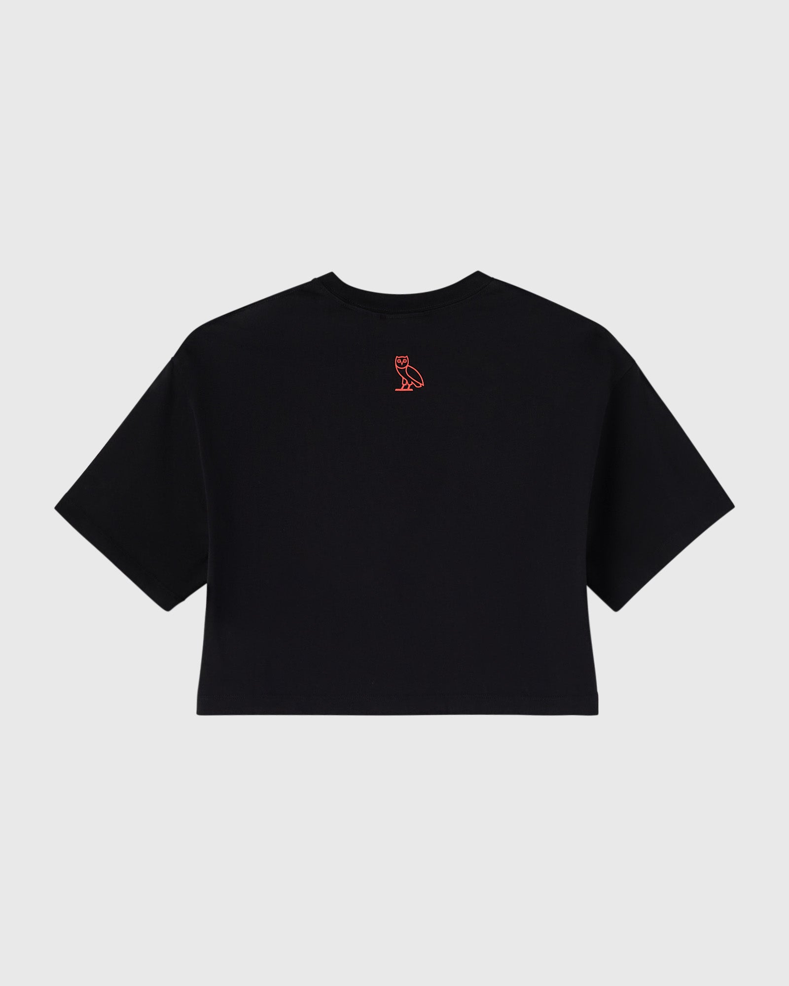 Brush Stroke Flower Cropped T-Shirt - Black IMAGE #5