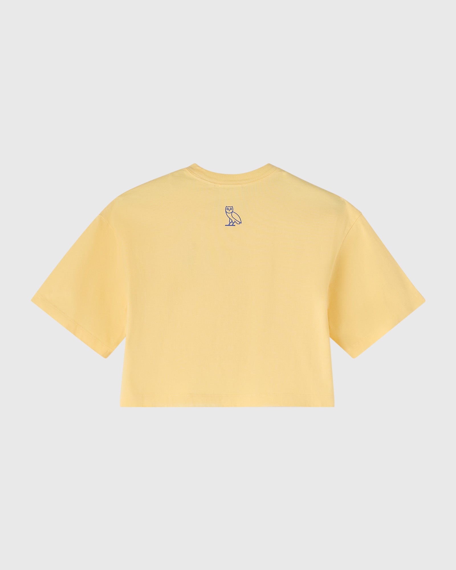 Brush Stroke Flower Cropped T-Shirt - Yellow IMAGE #3