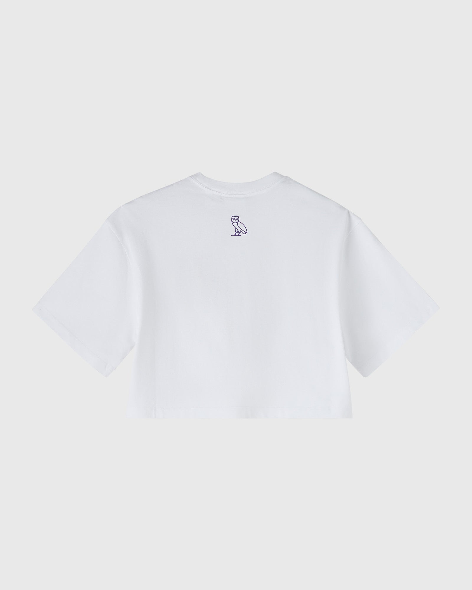 Brush Stroke Flower Cropped T-Shirt - White IMAGE #5