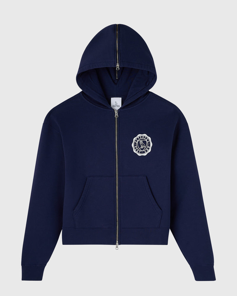 Athletics Club Split Full-Zip Hoodie - Navy
