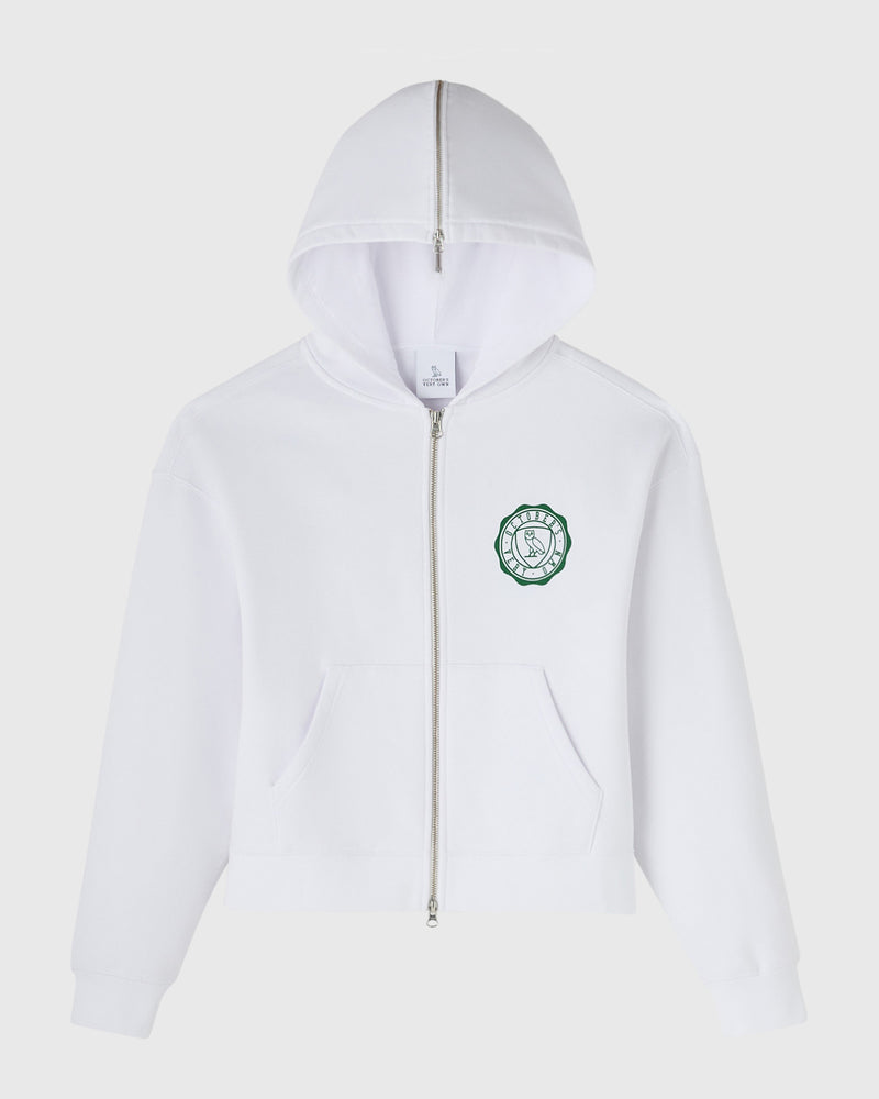 Athletics Club Split Full-Zip Hoodie - White