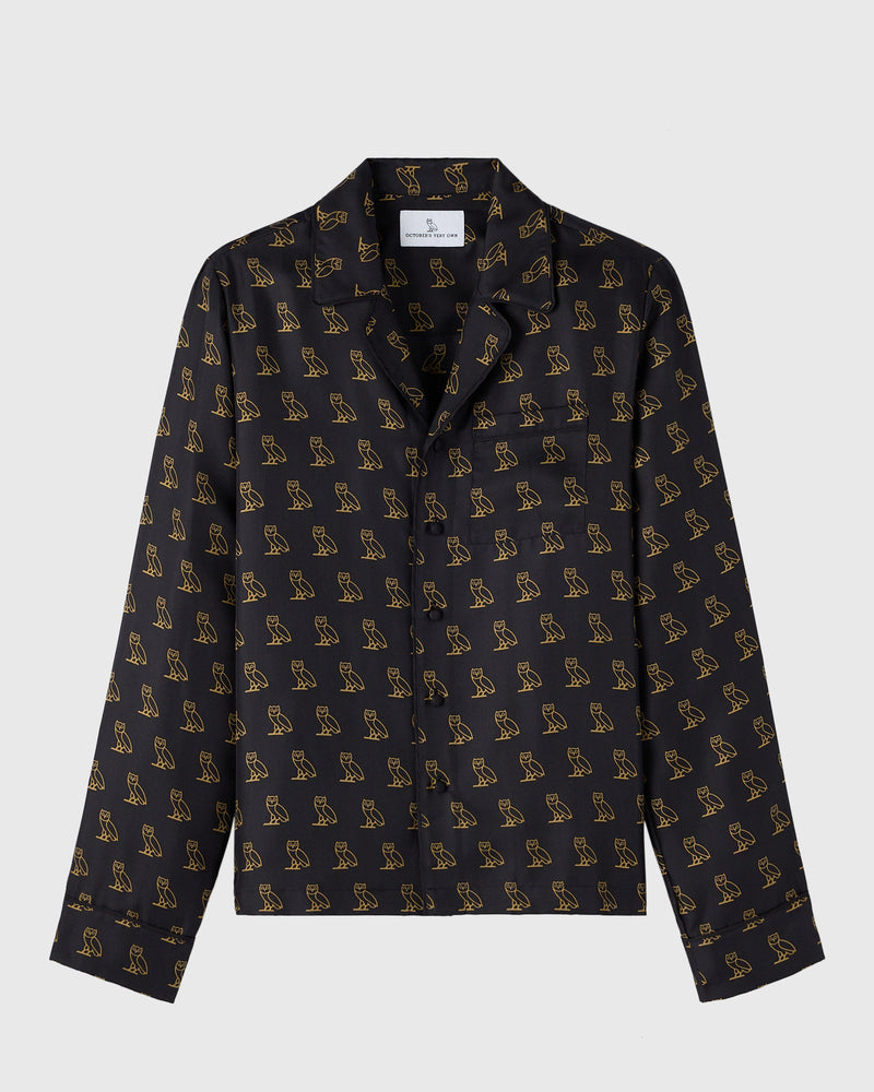 Silk Pajama Shirt - Black