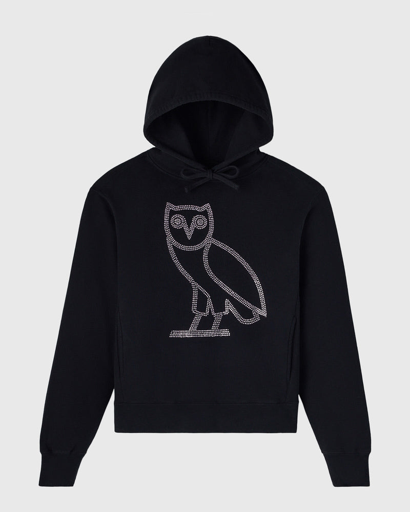 Rhinestone Icon Hoodie - Black