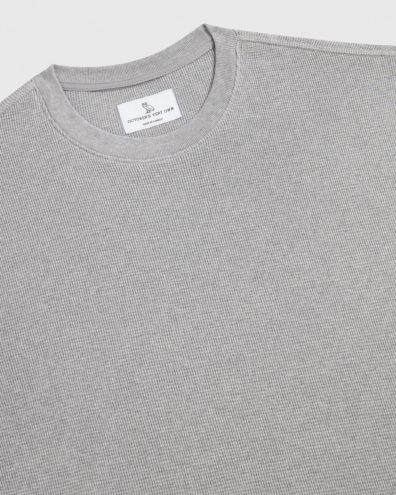 Longsleeve Waffle T-Shirt - Heather Grey IMAGE #4