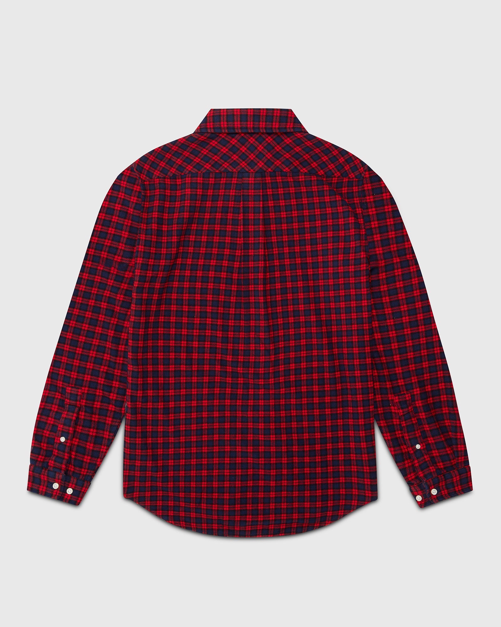 Plaid Pom Pom Flannel Shirt - Red/Black IMAGE #2