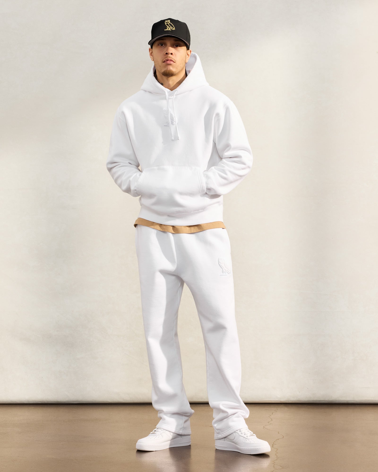 Mini OG Open Hem Sweatpant - White IMAGE #2