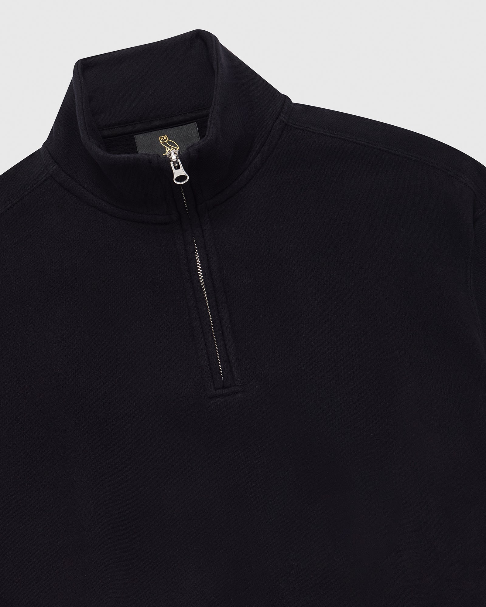 Quarter Zip Mockneck Sweatshirt - Black IMAGE #3