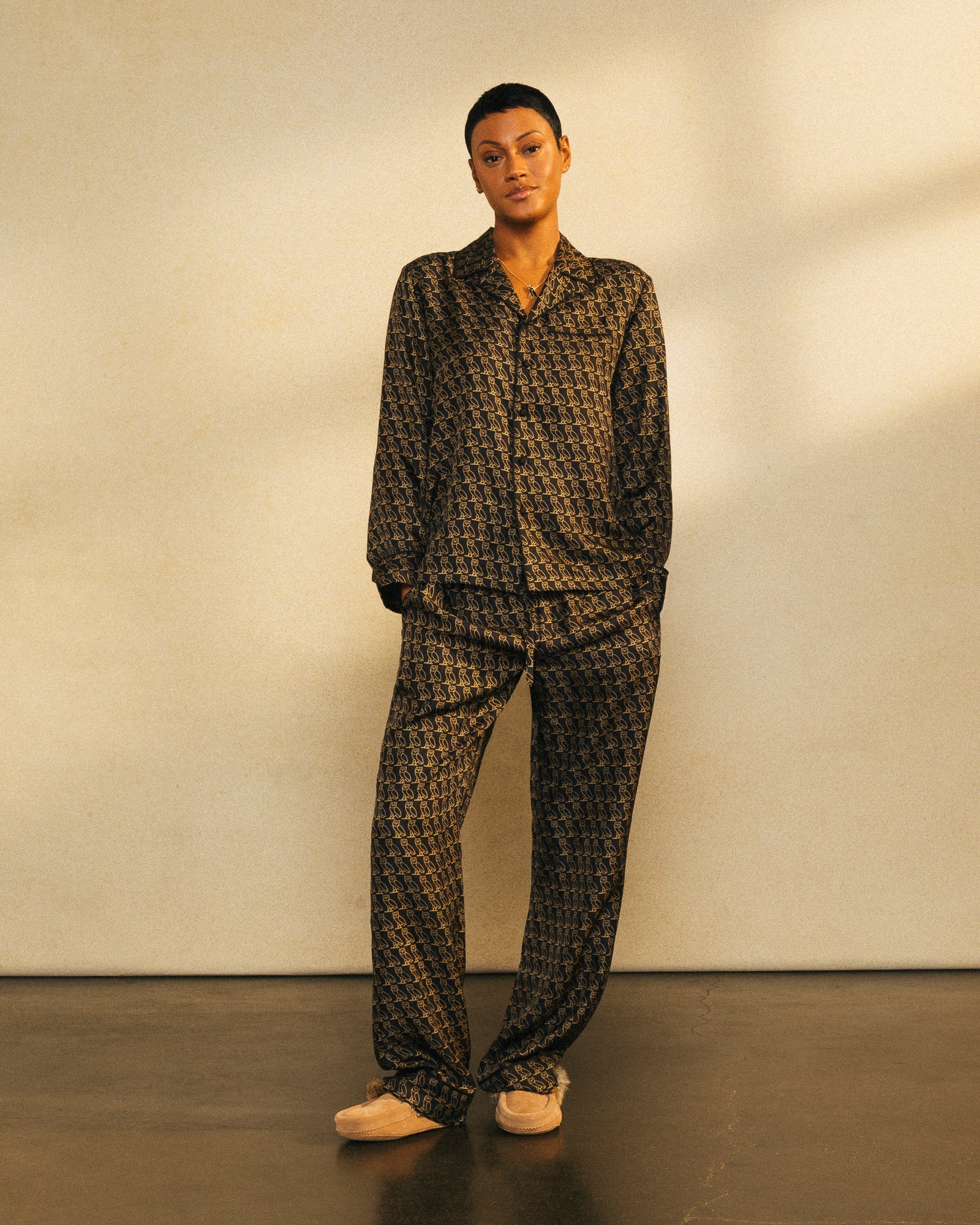 Silk Pyjama Pant - Black IMAGE #2