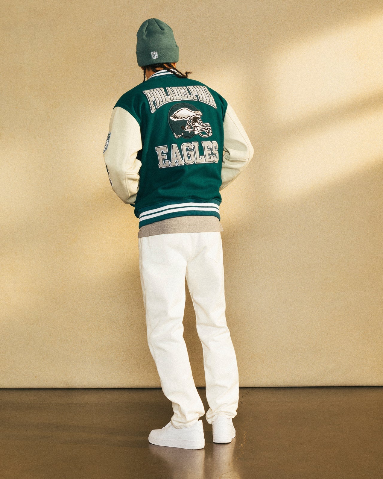 NFL Philadelphia Eagles Varsity Jacket - Green IMAGE #3