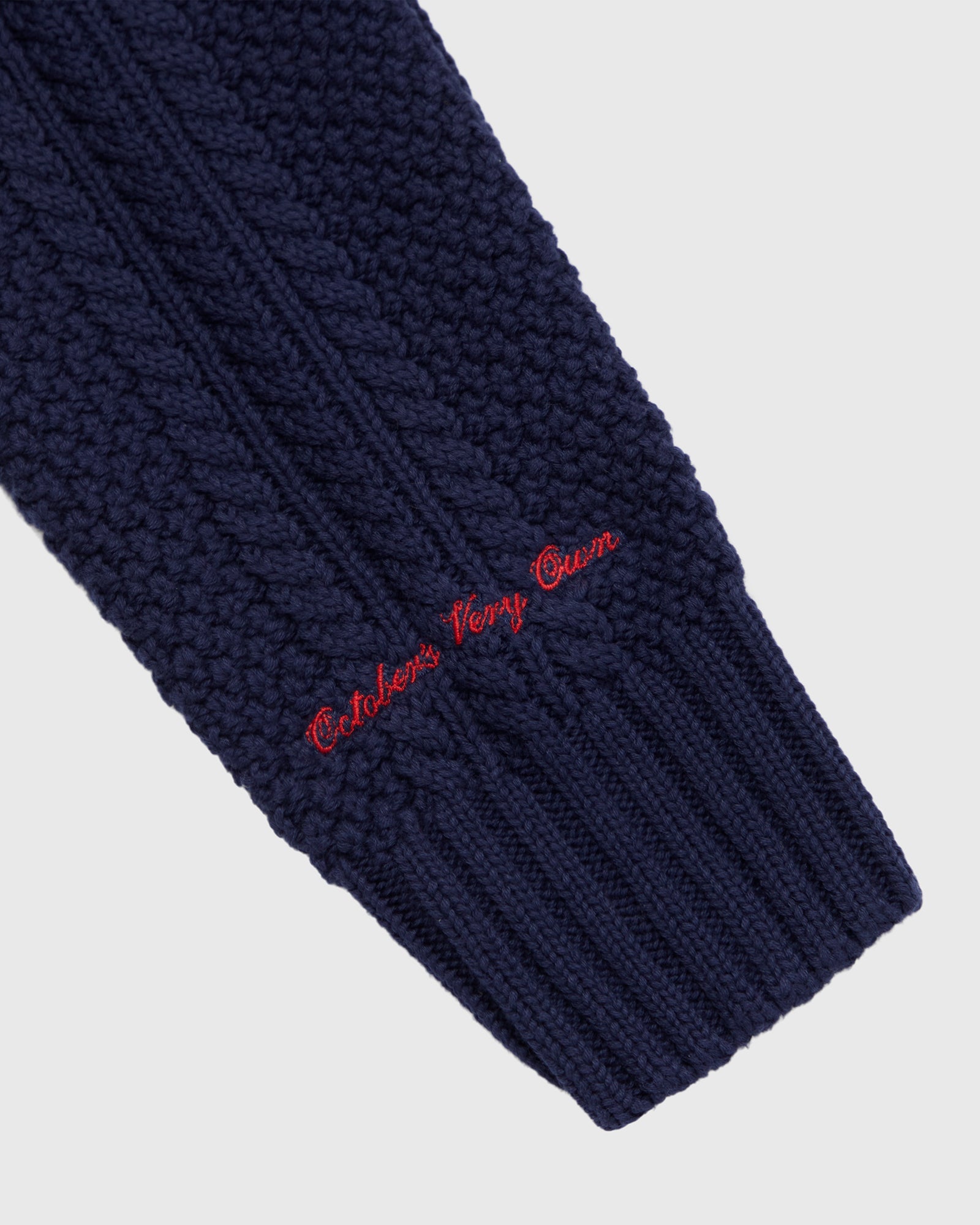 Cable Knit Sweater - Navy IMAGE #6