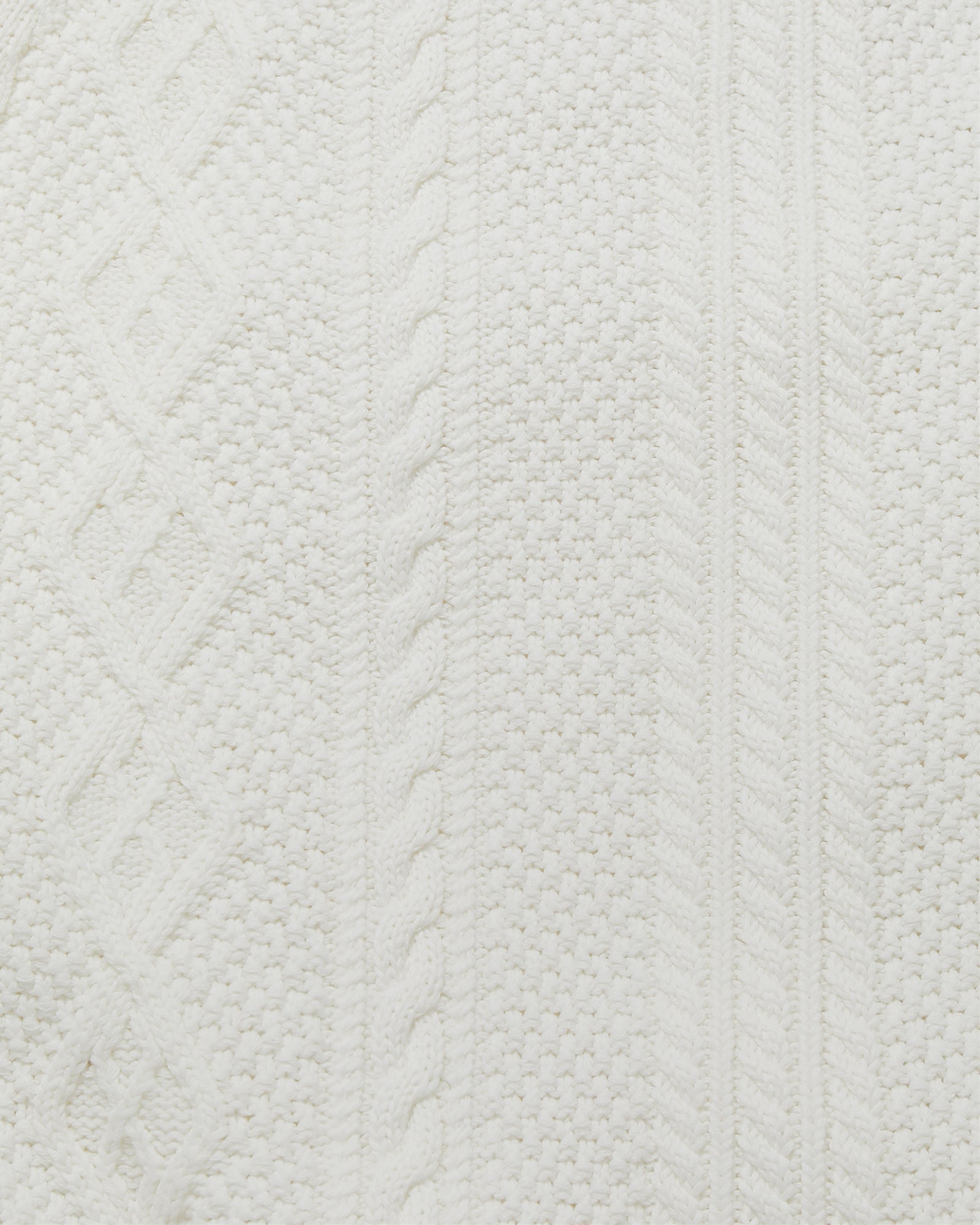 Cable Knit Turtleneck Sweater - Off White IMAGE #5