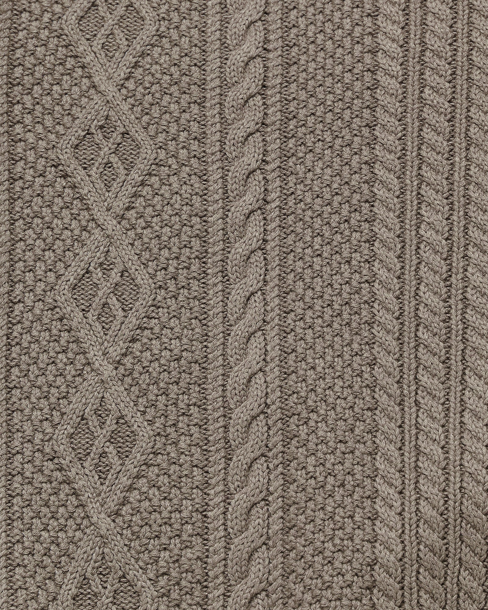 Cable Knit Turtleneck Sweater - Taupe IMAGE #6