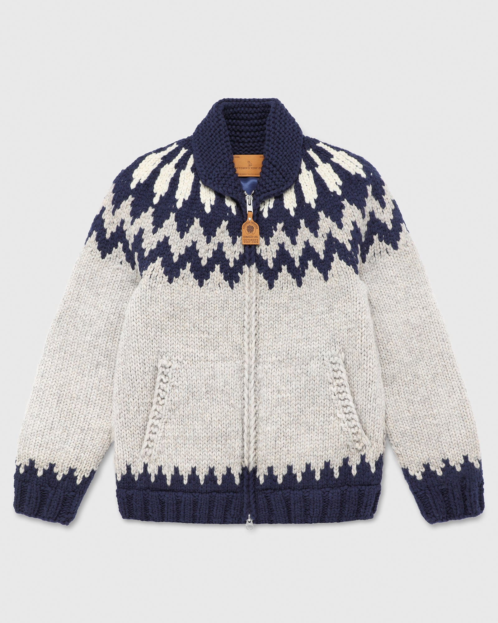 Canadian Sweater Company Hand Knit Cardigan - Oatmeal IMAGE #1