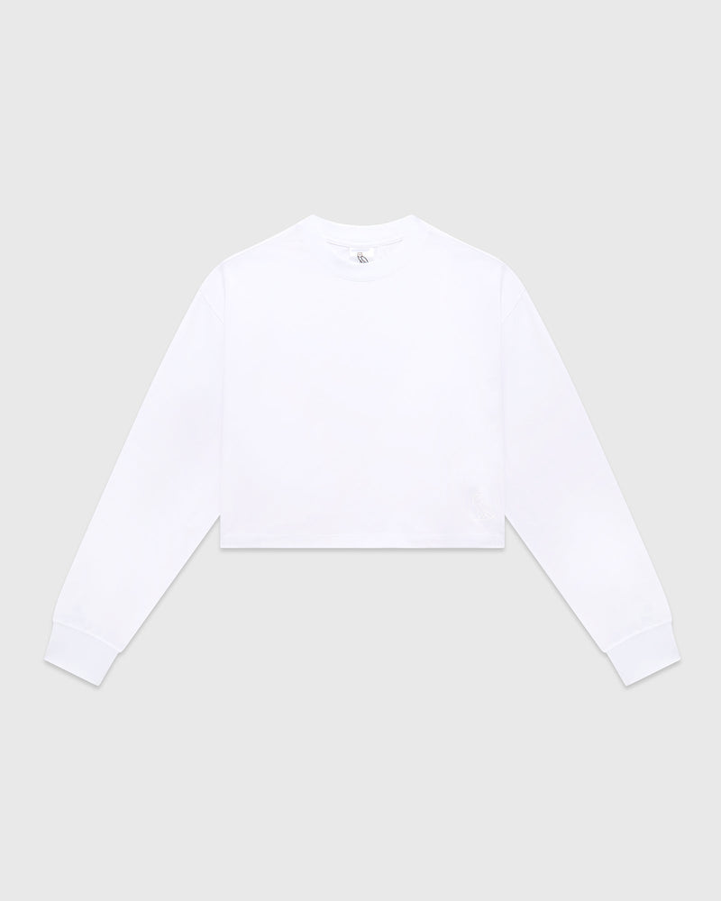Cropped Longsleeve T-Shirt - White