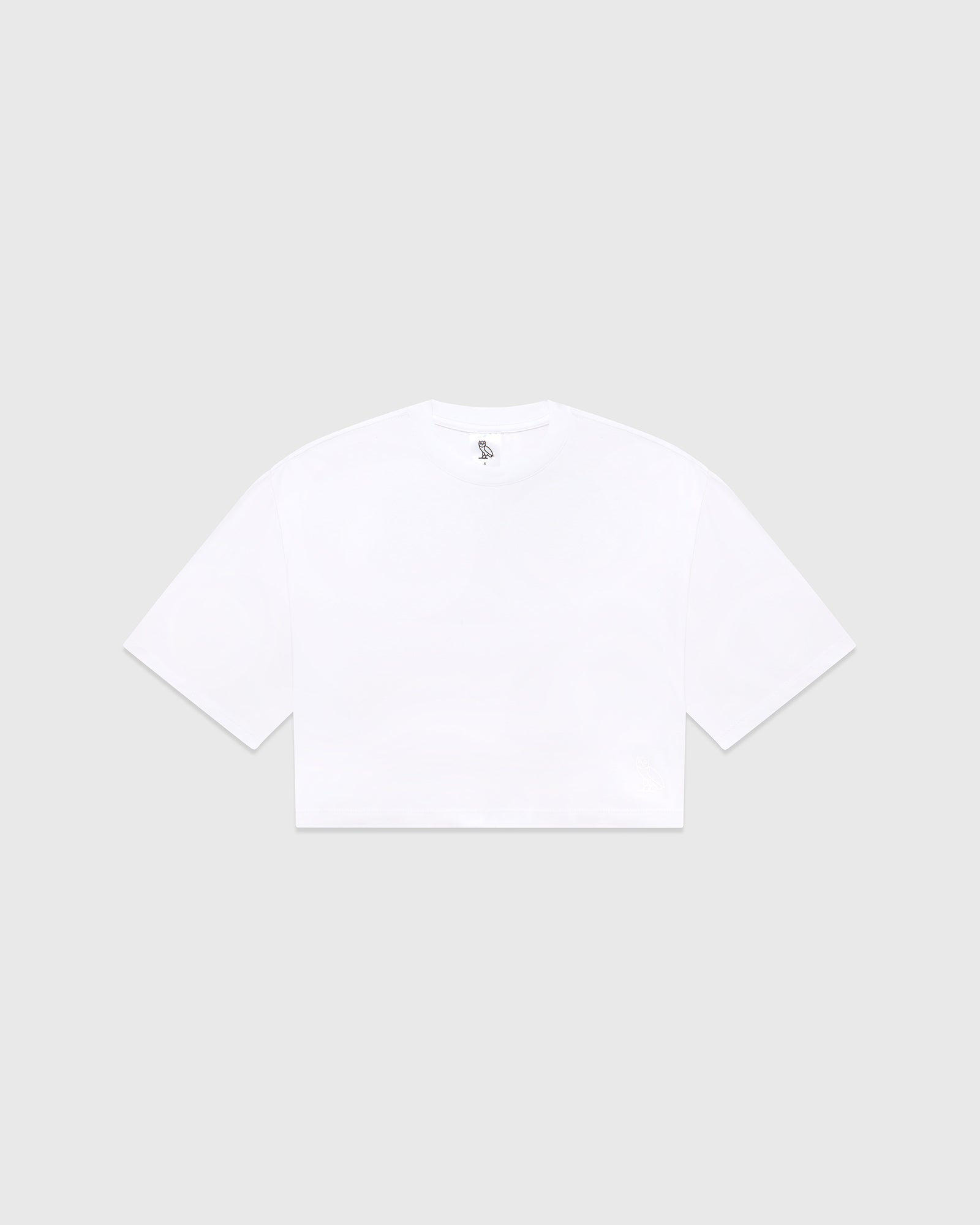 Cropped Shortsleeve T-Shirt - White IMAGE #1