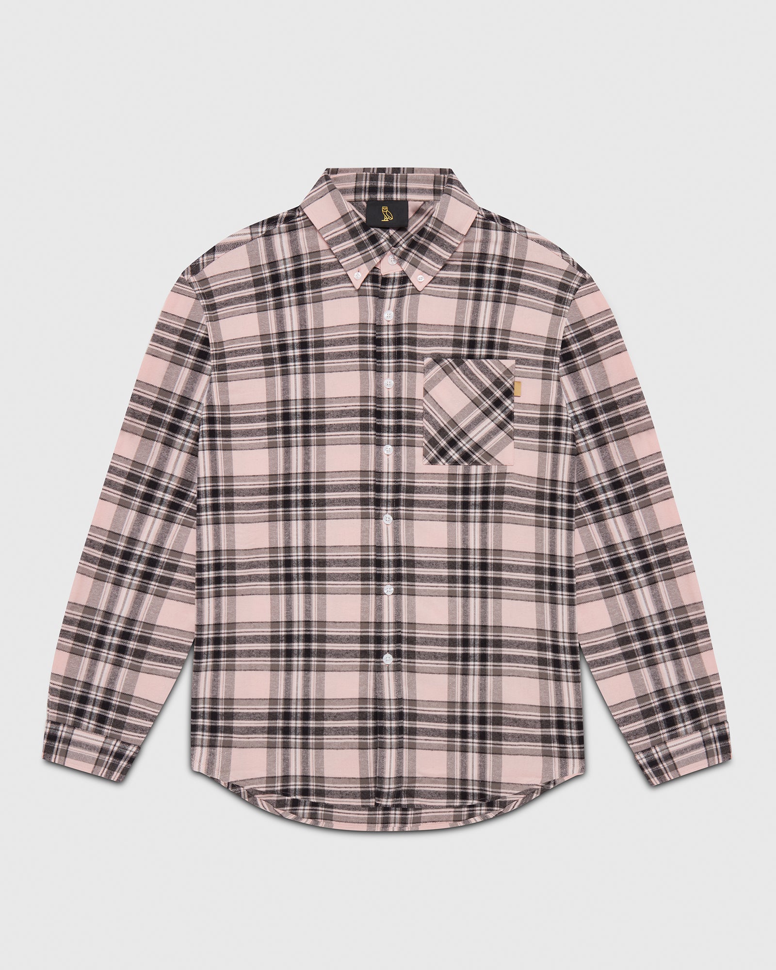 Lightweight Plaid Flannel Shirt - Salmon IMAGE #1