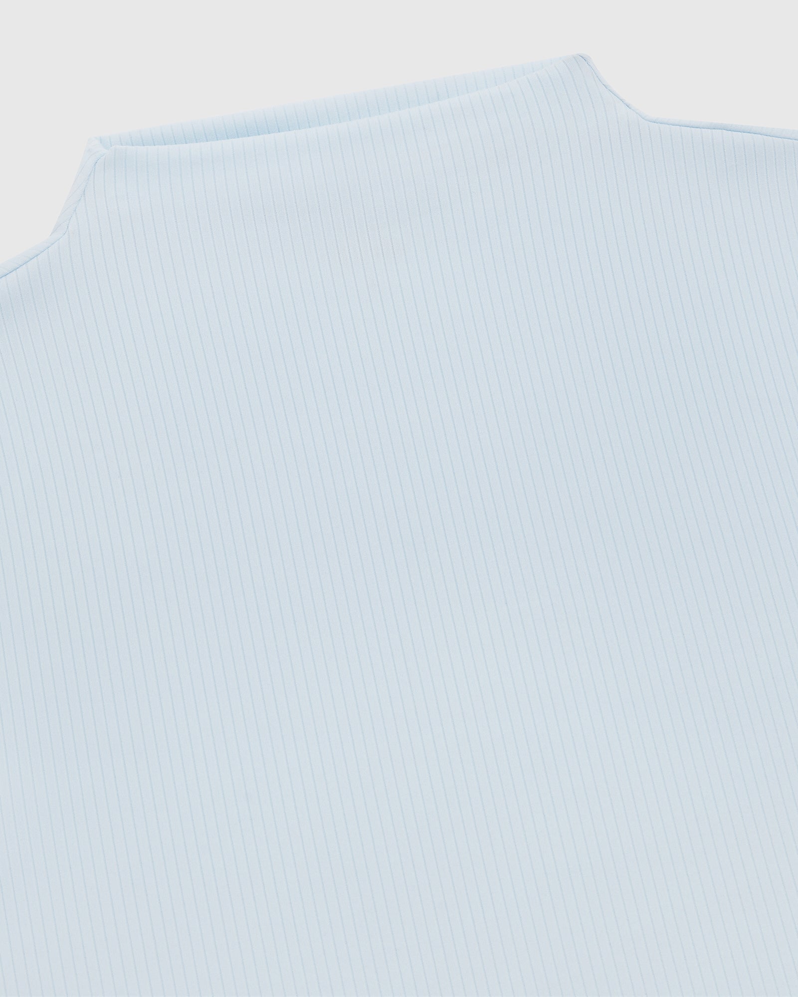 Cropped Mock Neck Longsleeve T-Shirt - Light Blue IMAGE #7