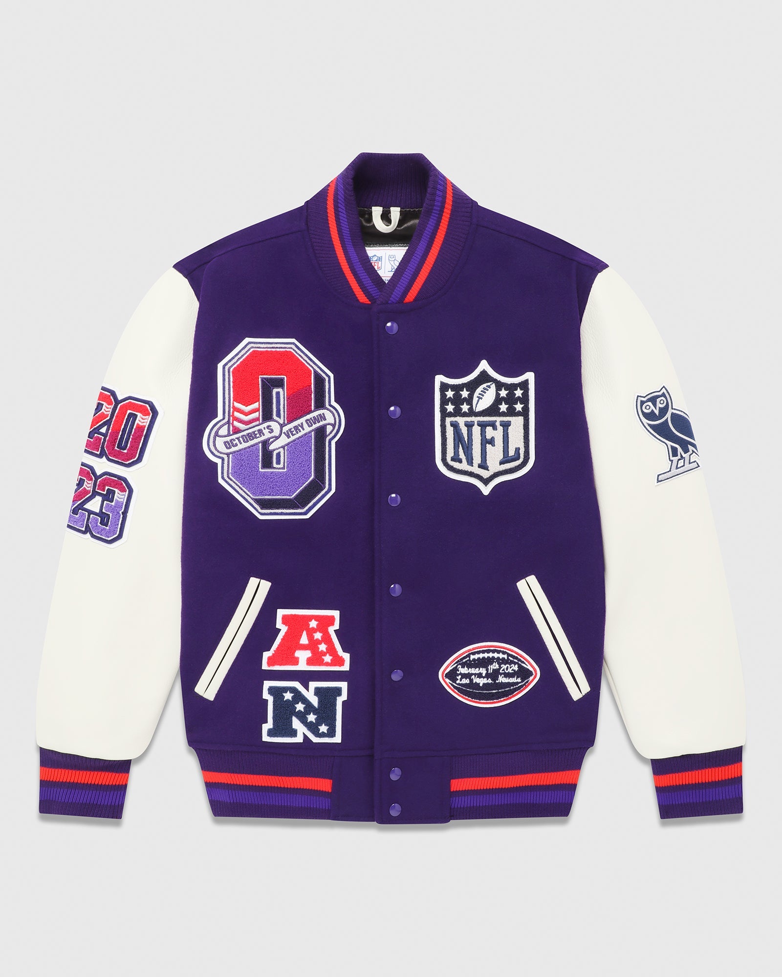 NFL Superbowl Varsity Jacket - Purple IMAGE #1