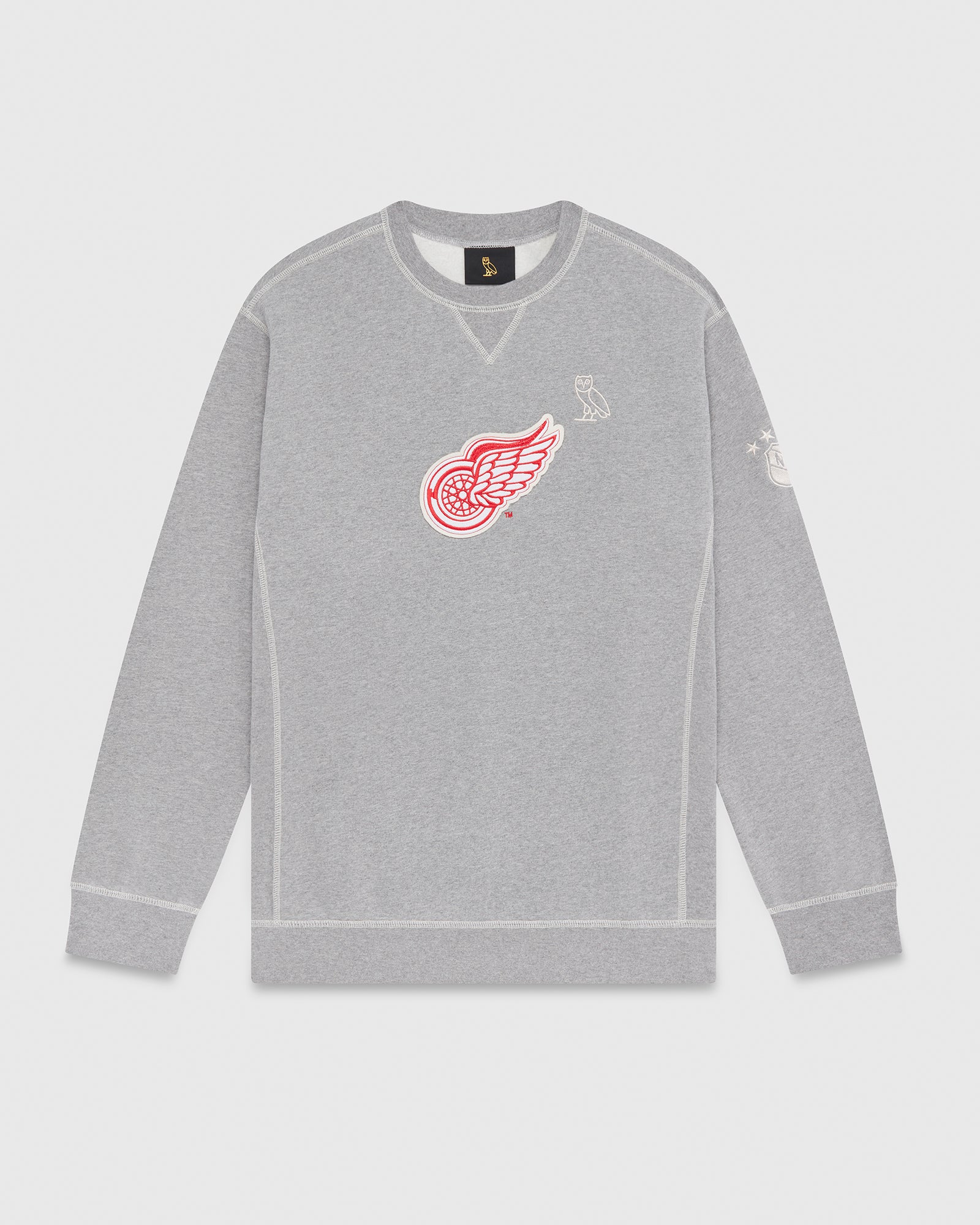 Detroit Red Wings Crewneck - Heather Grey IMAGE #1