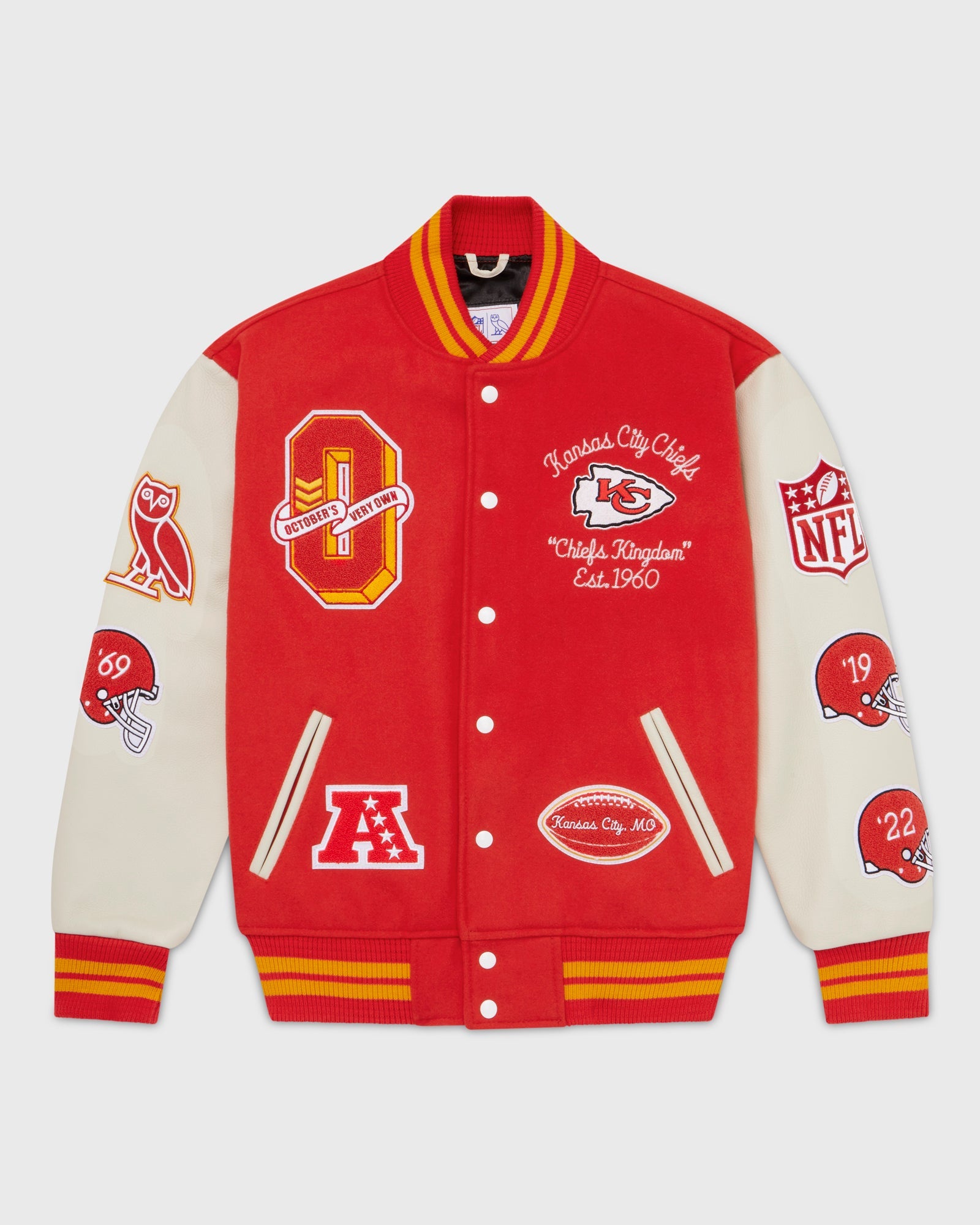 NFL Kansas City Chiefs Varsity Jacket - Red IMAGE #1