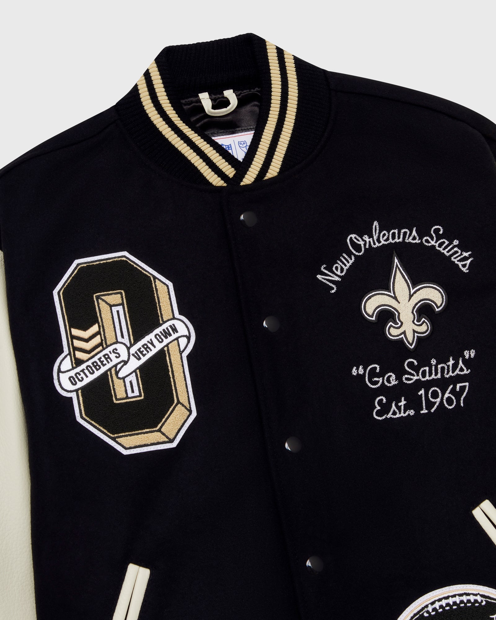NFL New Orleans Saints Varsity Jacket - Black IMAGE #5