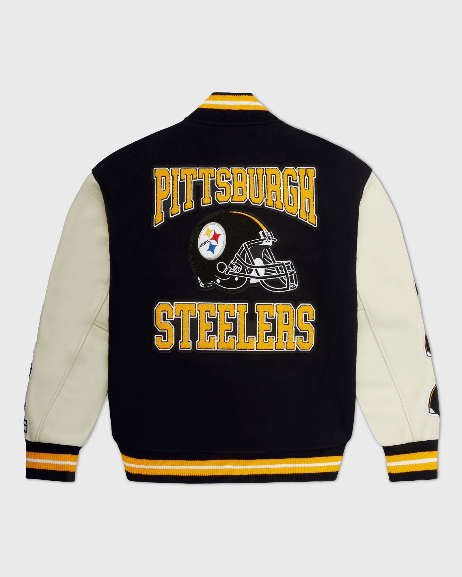 NFL Pittsburgh Steelers Varsity Jacket - Black IMAGE #2