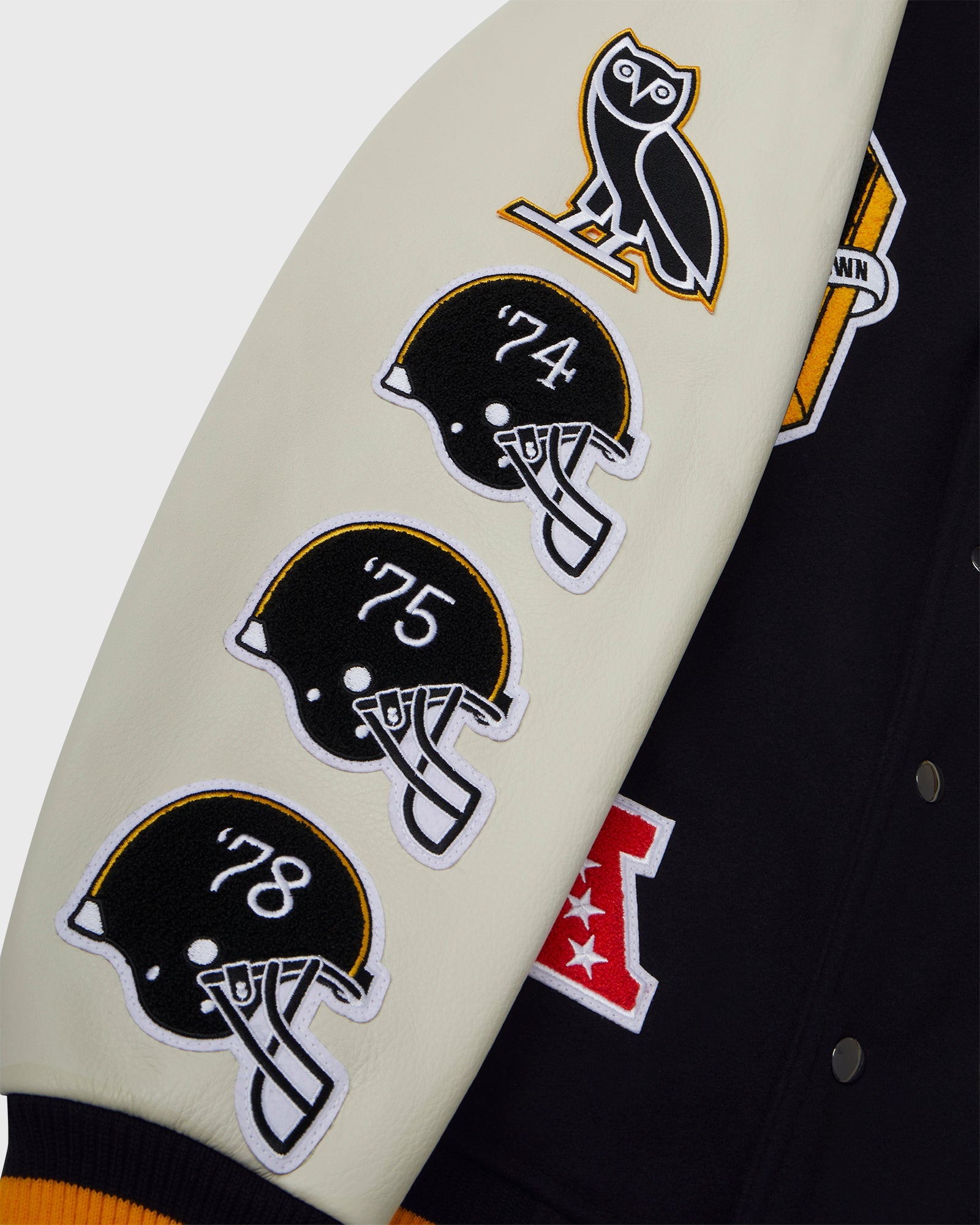 NFL Pittsburgh Steelers Varsity Jacket - Black IMAGE #4