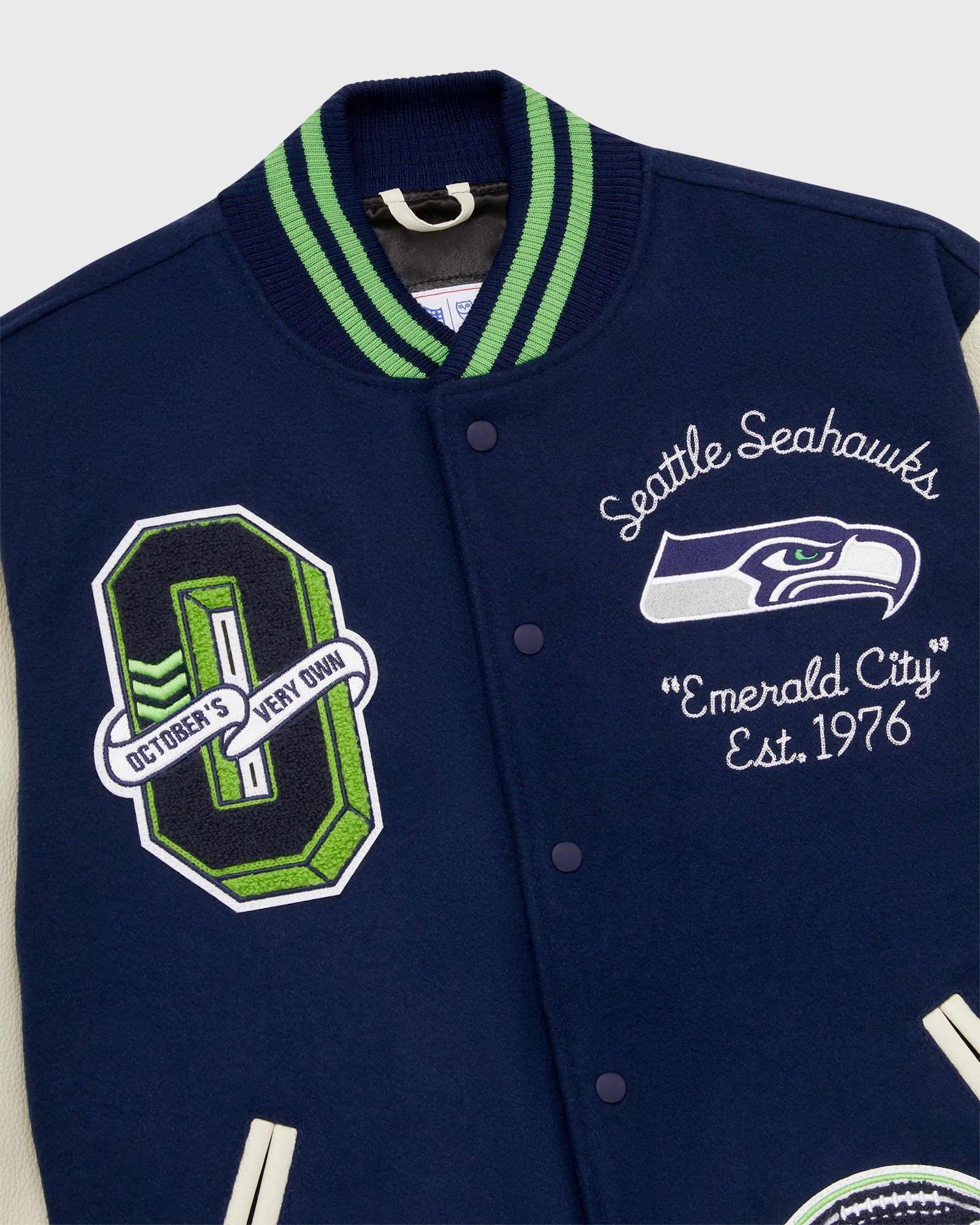 NFL Seattle Seahawks Varsity Jacket - Blue IMAGE #5