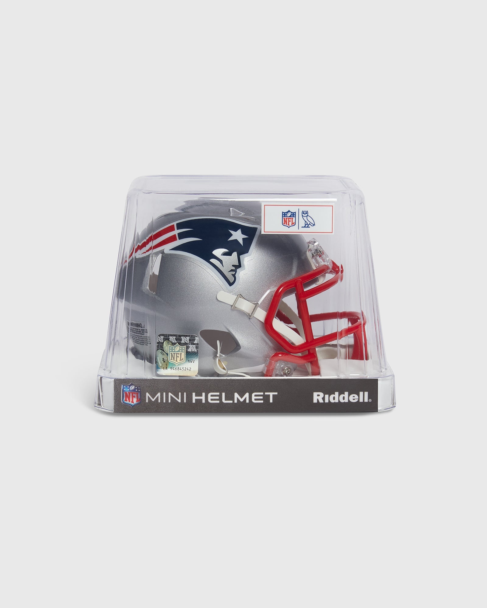 NFL New England Patriots Riddell Mini Helmet - Grey IMAGE #1
