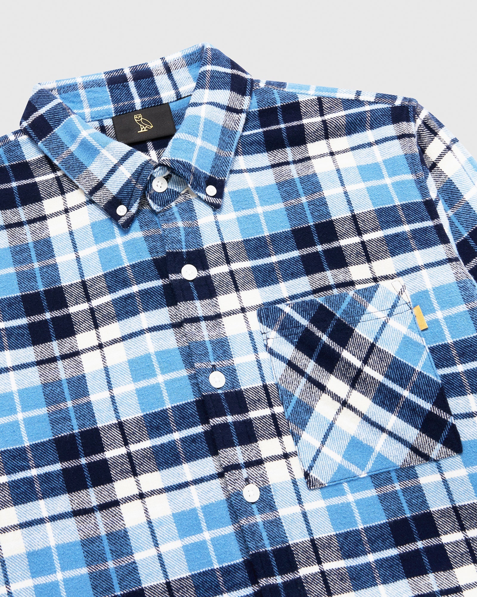 Plaid Flannel Shirt - Blue IMAGE #4