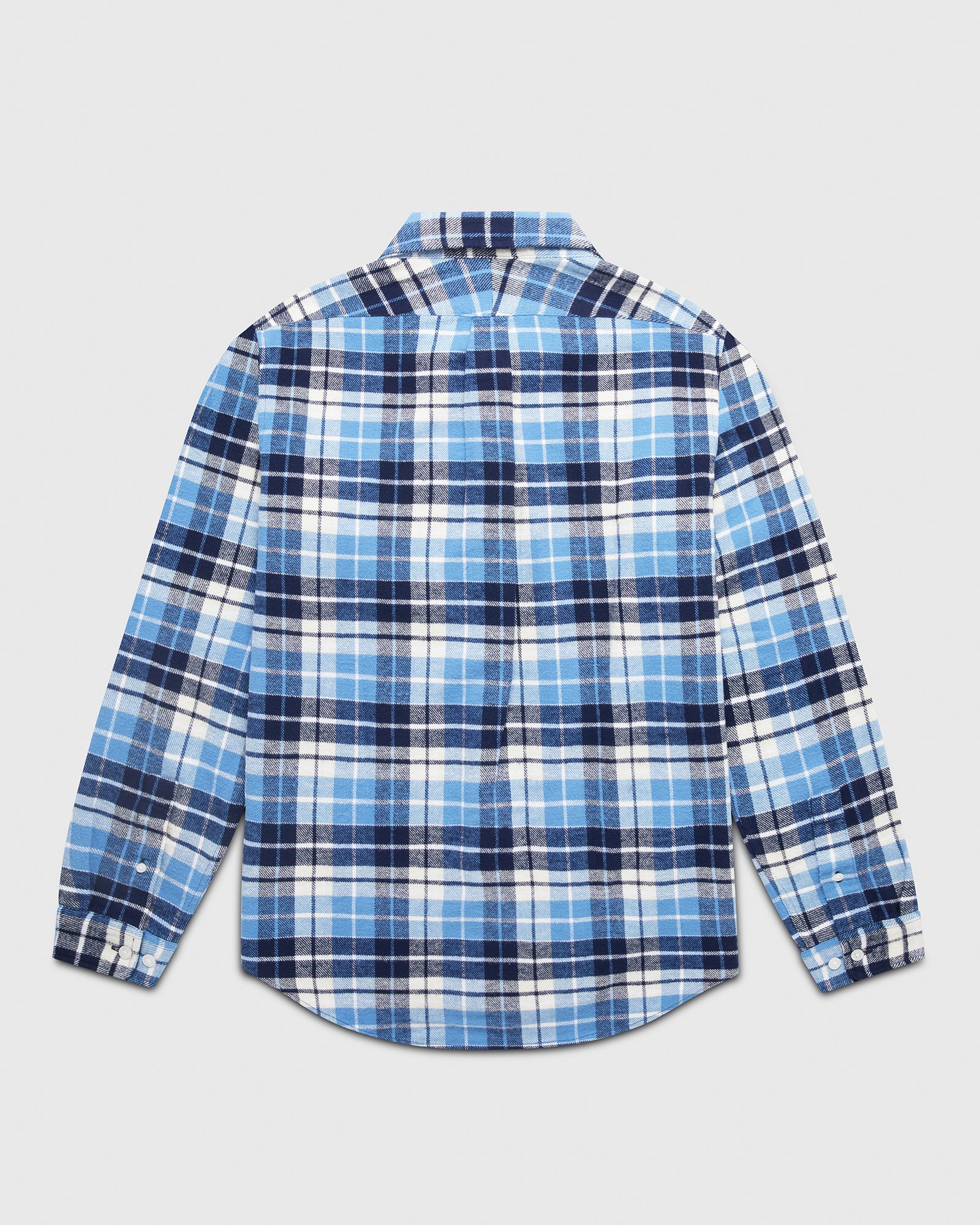 Plaid Flannel Shirt - Blue IMAGE #3