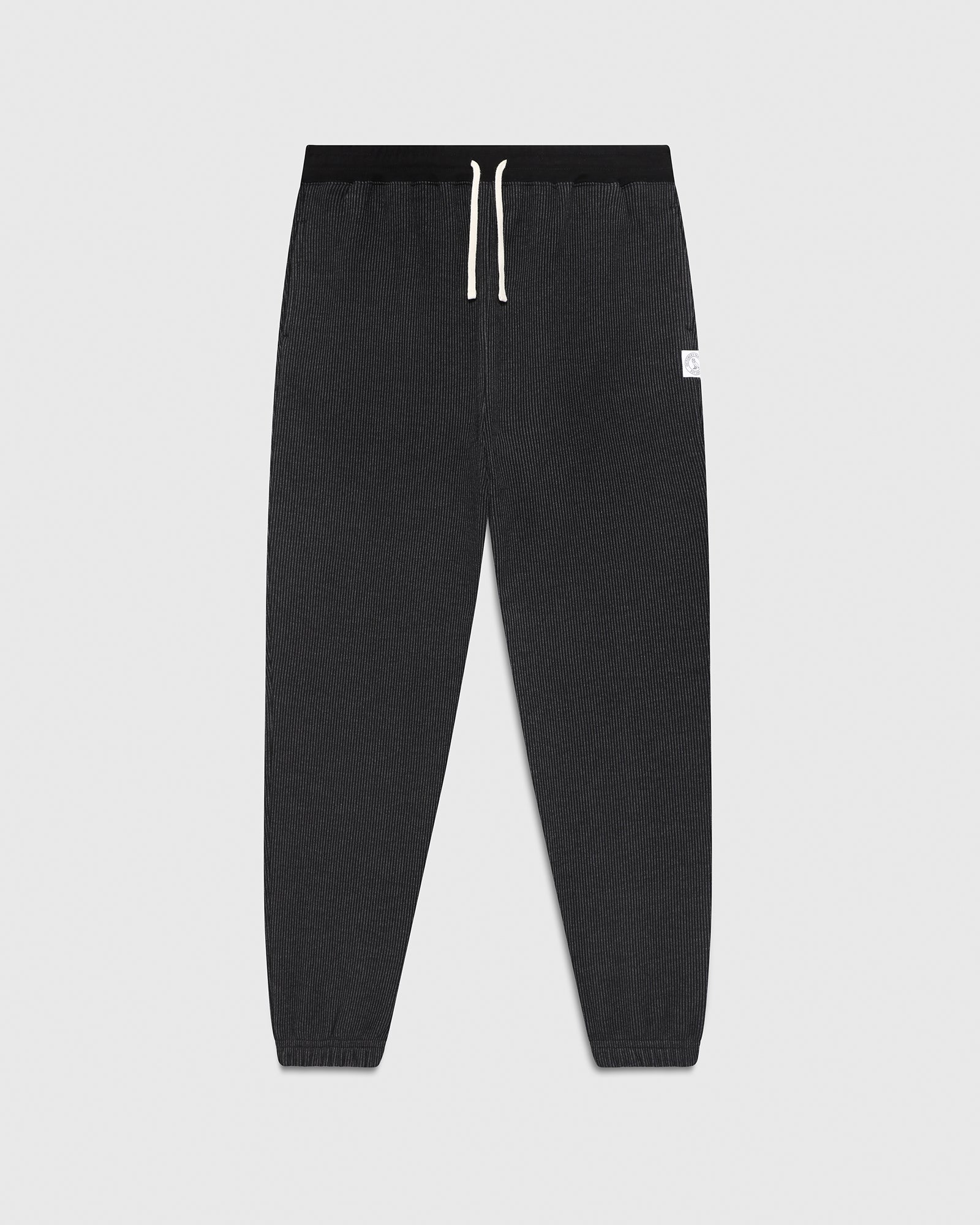 Seersucker Fleece Relaxed Fit Sweatpant - Black/Charcoal IMAGE #1