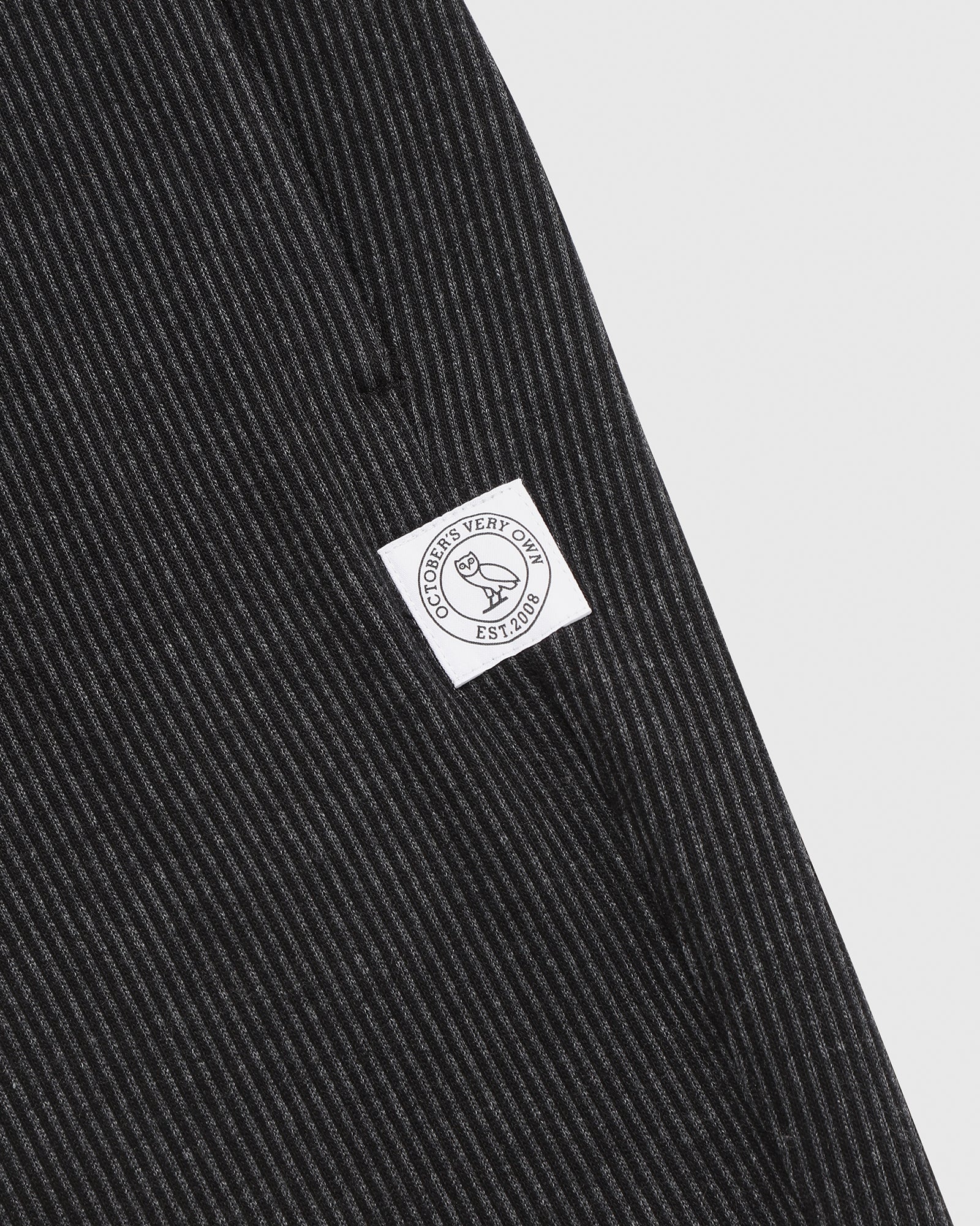 Seersucker Fleece Relaxed Fit Sweatpant - Black/Charcoal IMAGE #6