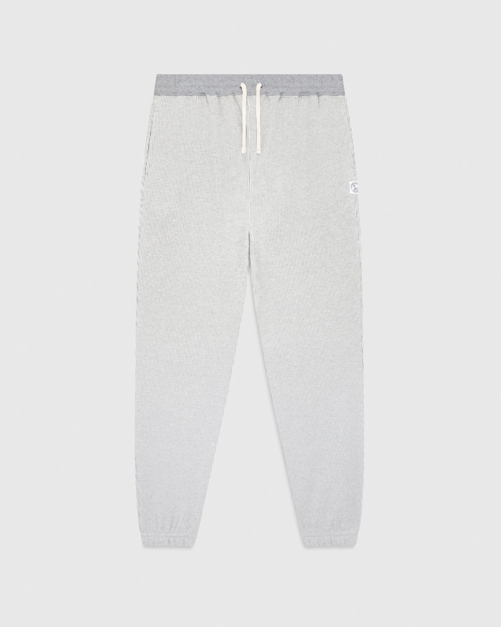 Seersucker Fleece Relaxed Fit Sweatpant - Grey/Cream IMAGE #1