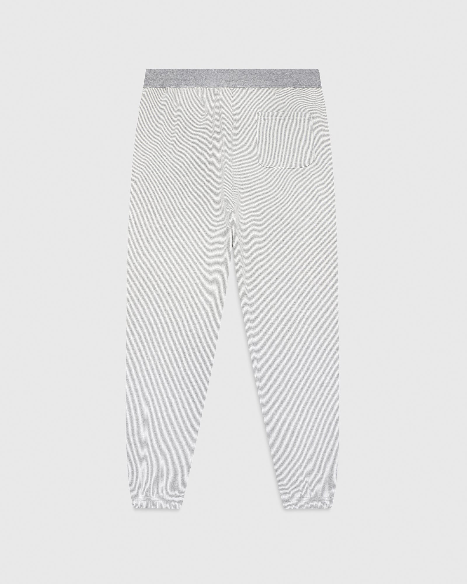 Seersucker Fleece Relaxed Fit Sweatpant - Grey/Cream IMAGE #3