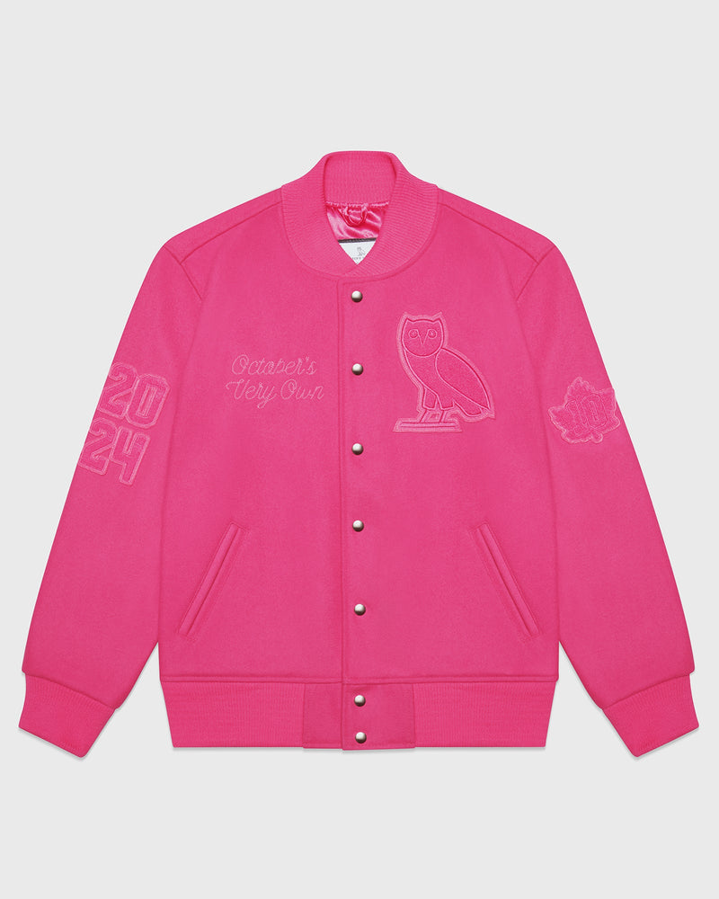 Valentine Varsity Jacket - Fuschia